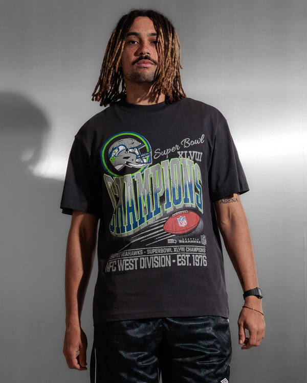 Majestic Seahawks Team Wave T-Shirt for Mens