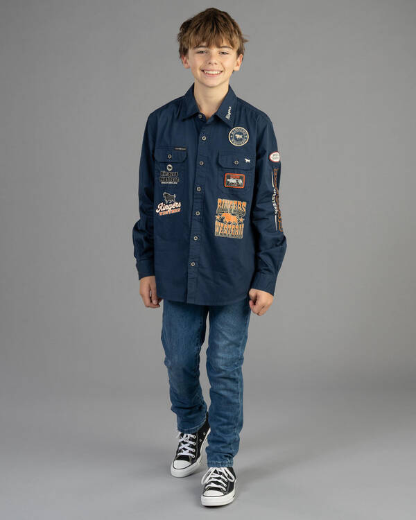 Ringers Western Boys' Freehand Long Sleeve Shirt for Mens
