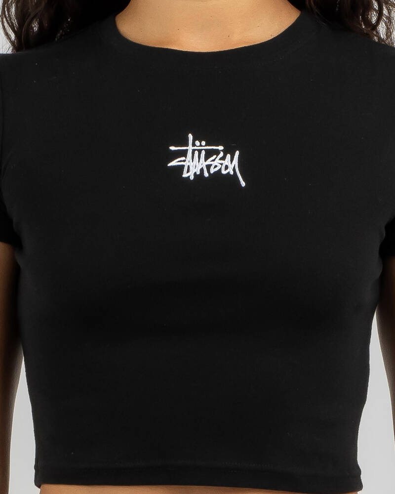 Stussy Graffiti Rib T-Shirt for Womens