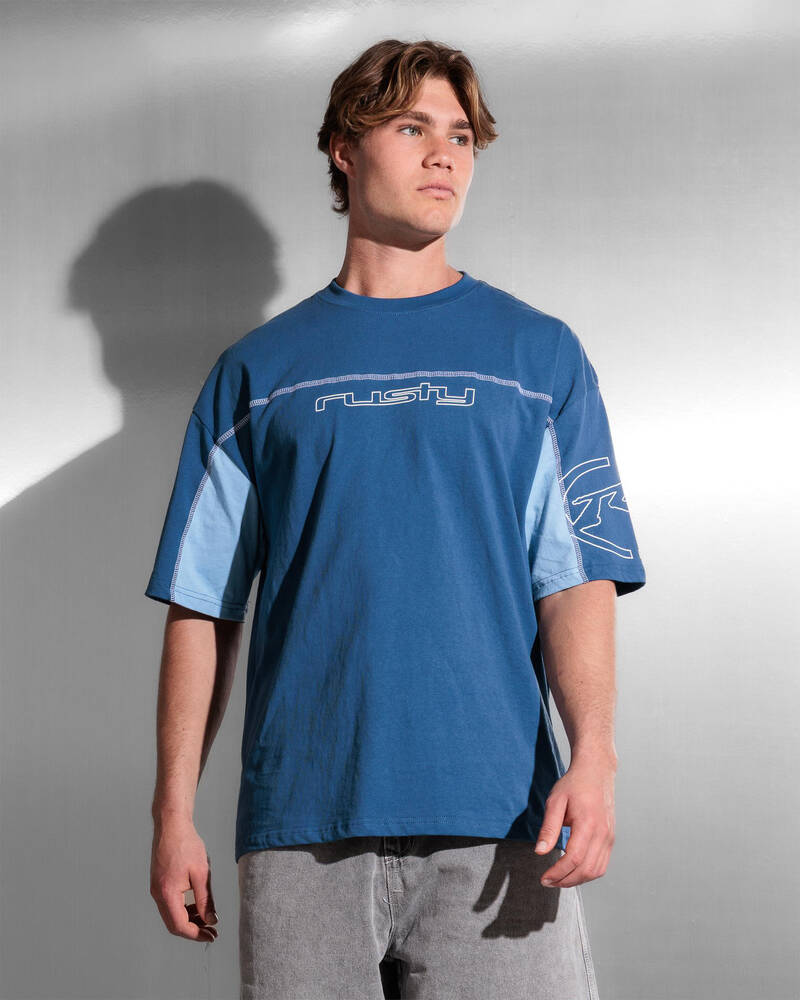 Rusty Cyberwave Short Sleeve T-Shirt for Mens