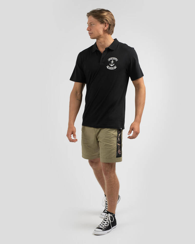 The Mad Hueys Smoking Anchor Polo Shirt for Mens