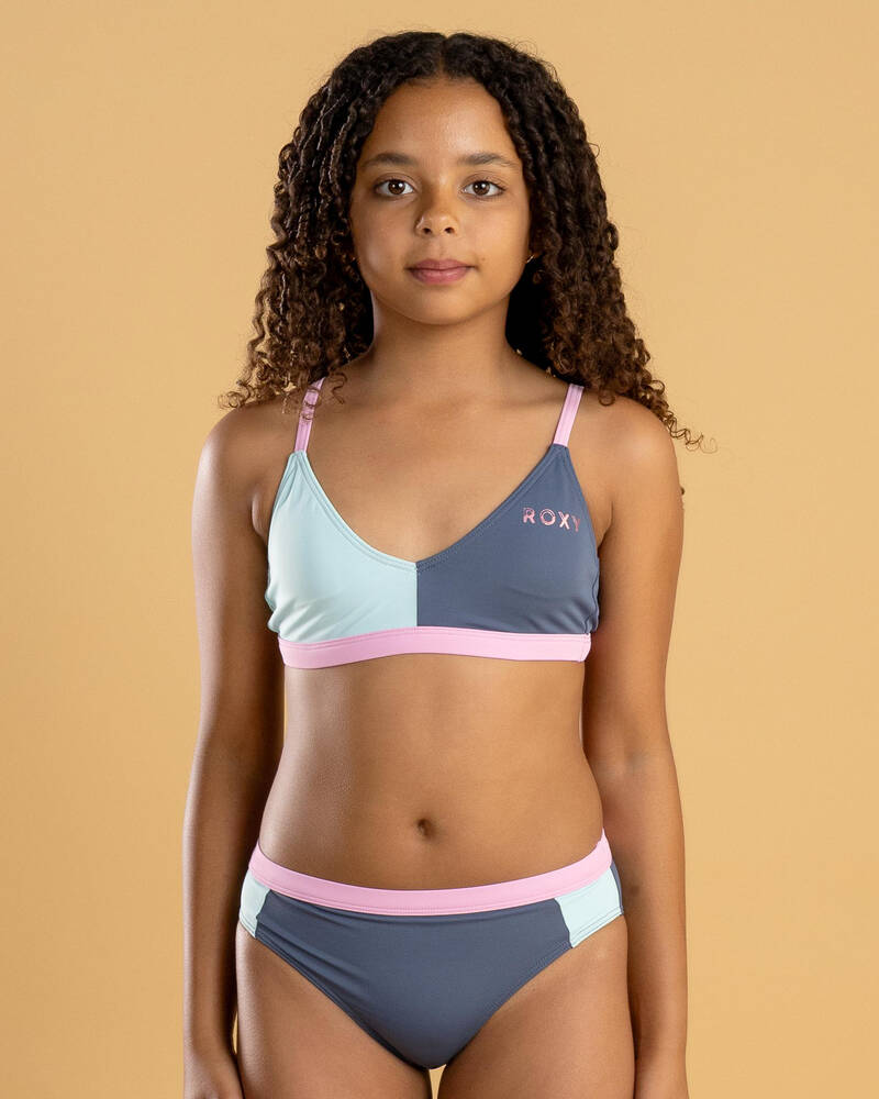 Roxy Girls' Colourblock Triangle Bikini Set for Womens