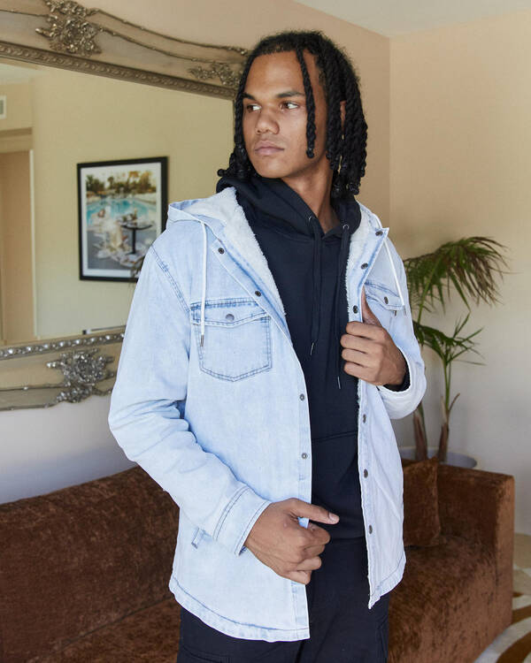 Skylark Lunar Long Sleeve Hooded Shirt for Mens