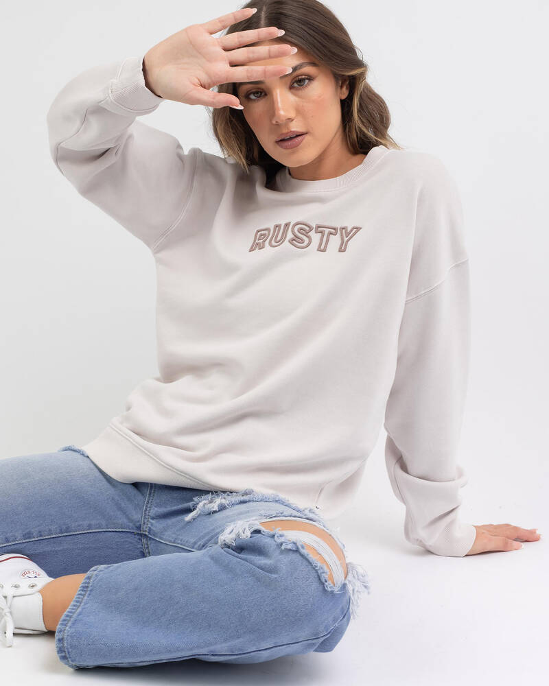 Rusty Essentials Boyfriend Sweatshirt for Womens
