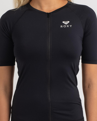 Roxy Essentials Short Sleeve Zipped Rash Vest for Womens image number null