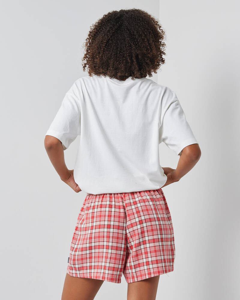 Afends Check Out Boxer Shorts for Womens