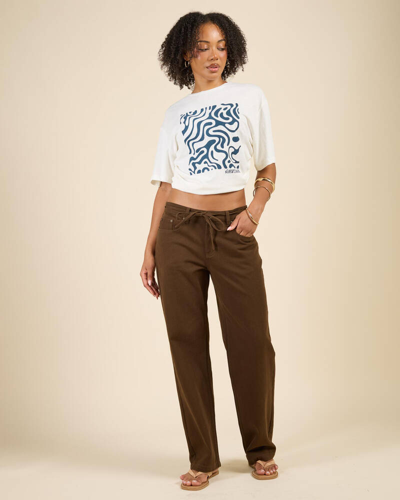 Rhythm Charlie Low Rise Pants for Womens