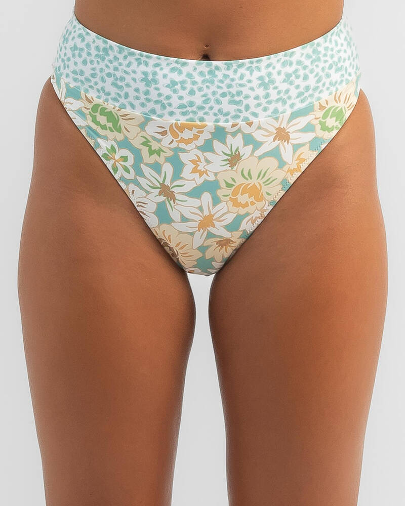 Rhythm Paloma Floral High Hip Banded Bikini Bottom for Womens