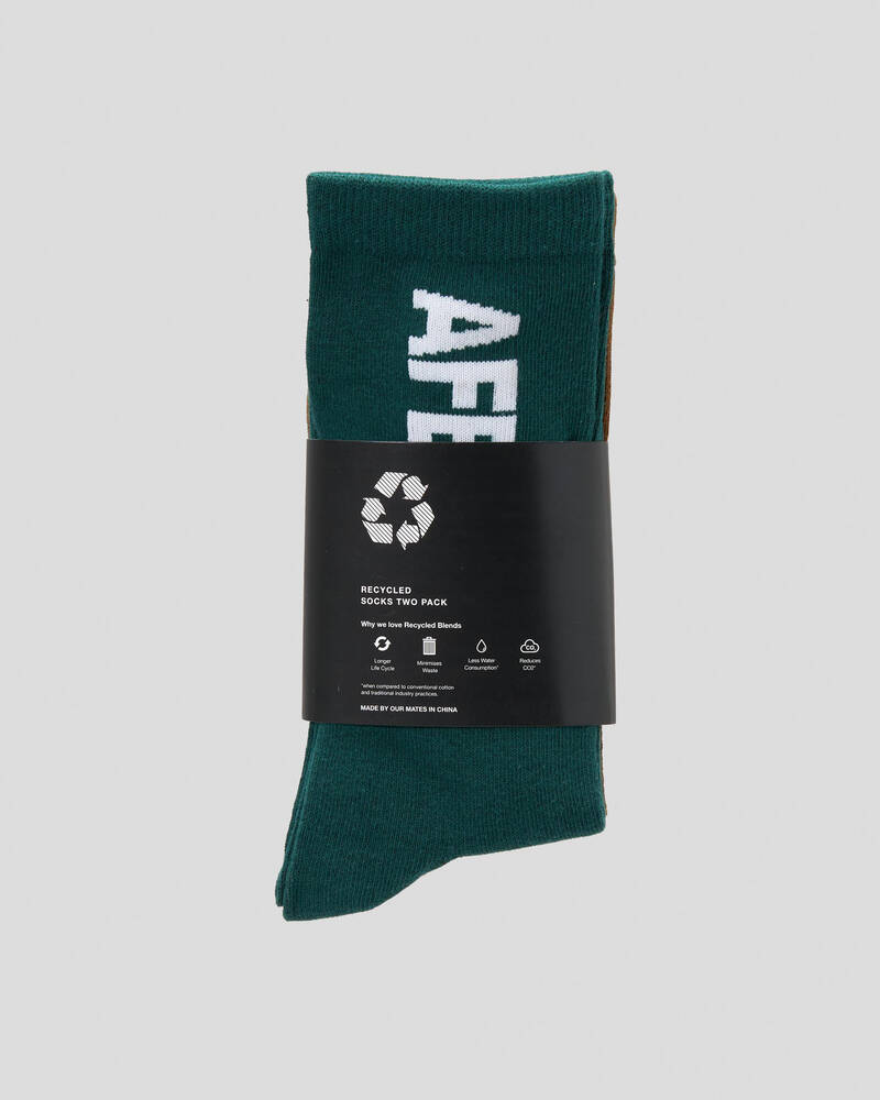 Afends Vinyl Recycled Socks 2 Pack for Mens