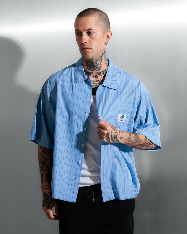 Worship Supplies Shadow Cherub Box Crop Short Sleeve Shirt for Mens
