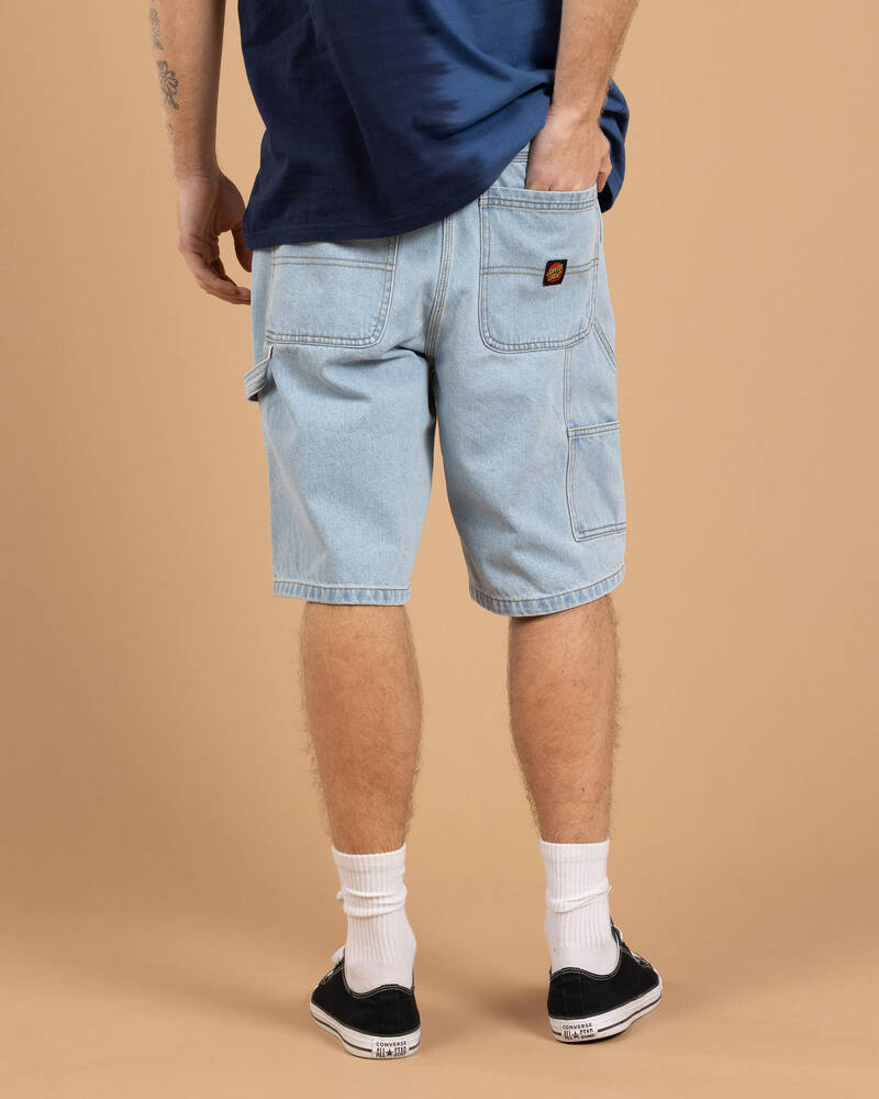 Santa Cruz Classic Dot Denim Carpenter Shorts for Mens