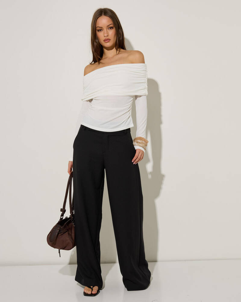 Ava And Ever Whitney Off Shoulder Long Sleeve Top for Womens