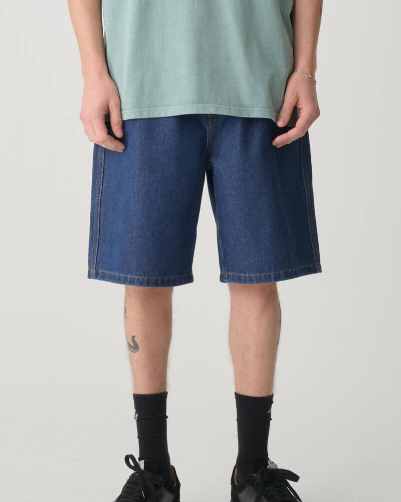 S-Double Denim Standard Shorts for Mens
