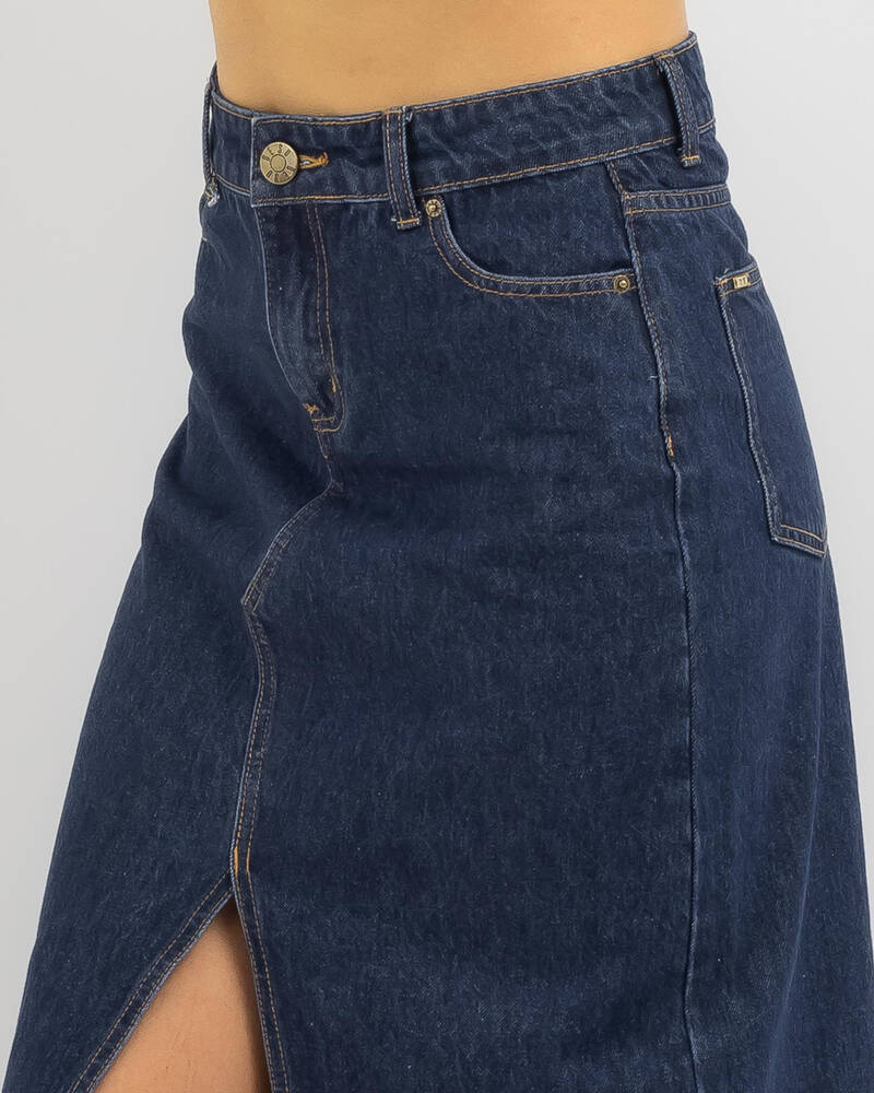 DESU Lorde Midi Denim Skirt for Womens