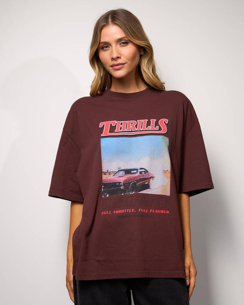 Thrills Full Throttle Oversized T-Shirt for Womens