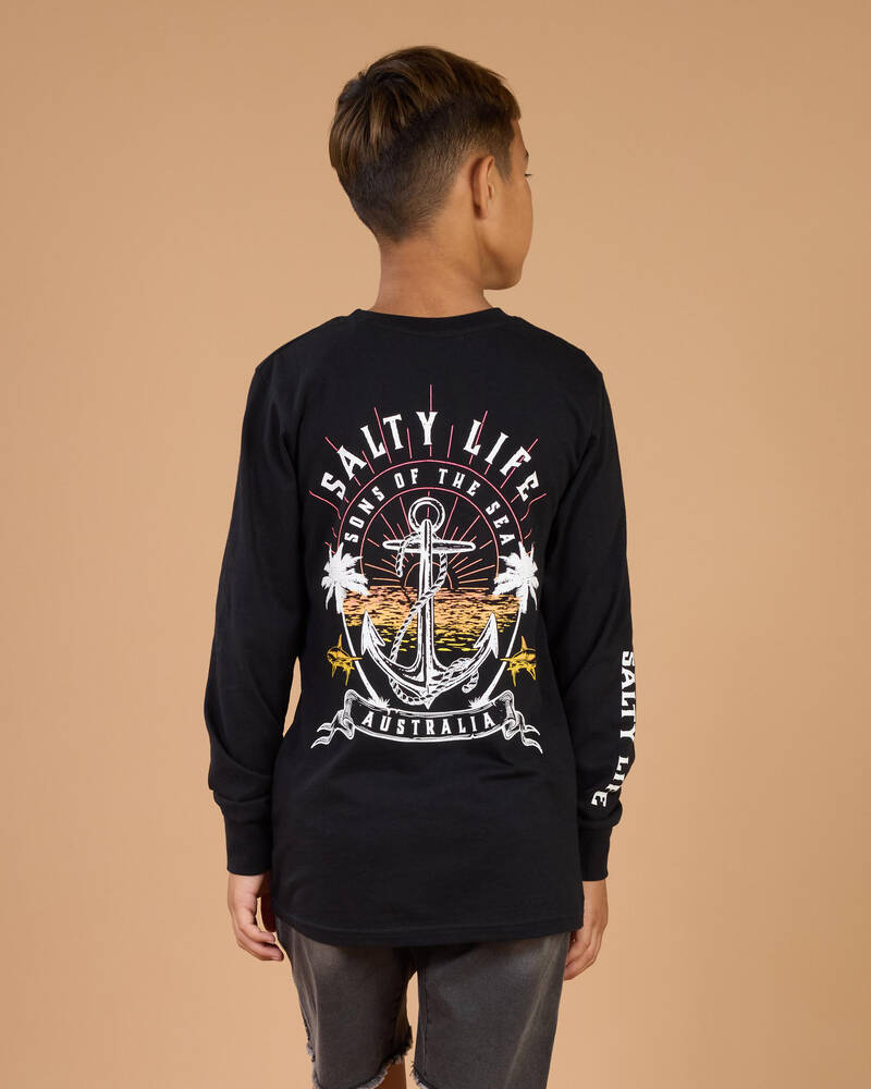 Salty Life Boys' Seaboard Long Sleeve T-Shirt for Mens