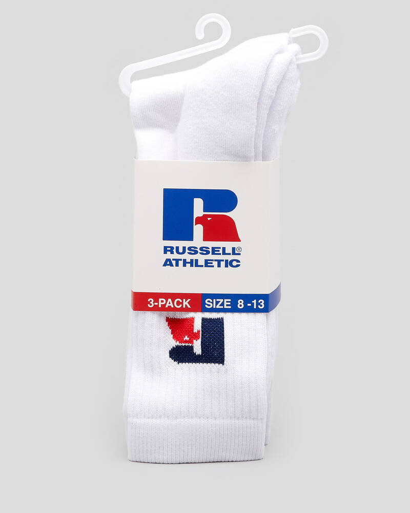 Russell Athletic Russell Athletic Classic Socks 3 Pack In White Fast