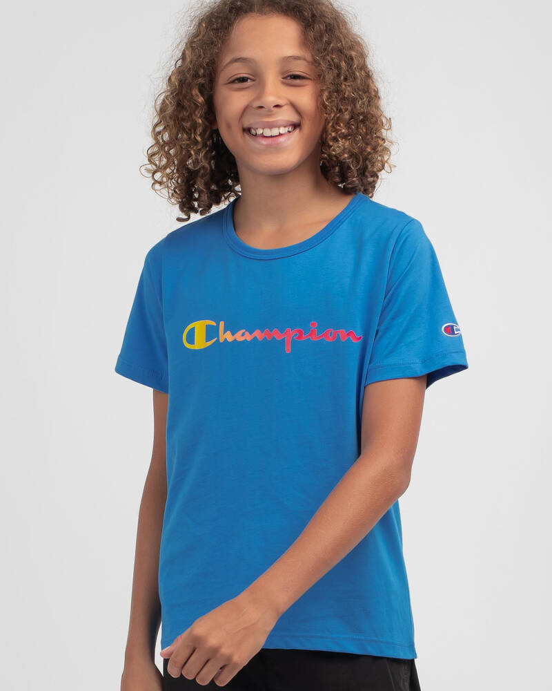 Champion Boys' Ombre Logo T-Shirt for Mens