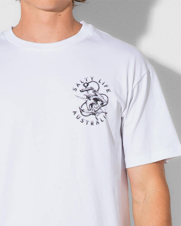 Salty Life Rough Waters T-Shirt for Mens