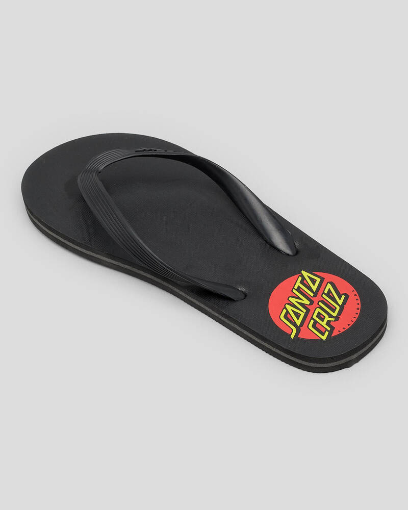 Santa Cruz Classic Dot Flip Flop Thongs for Mens