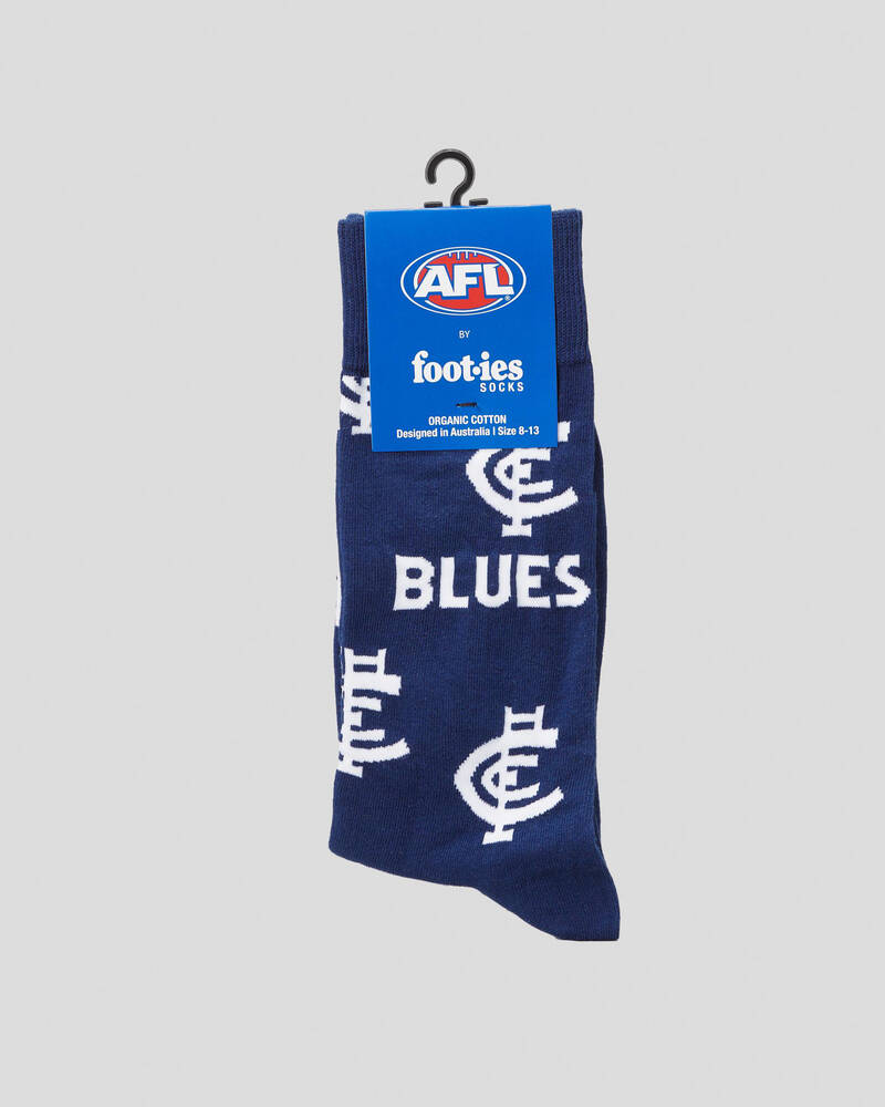 FOOT-IES Carlton Blues Mascot Organic Cotton Socks for Mens