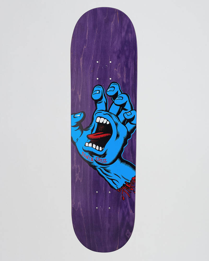 Santa Cruz Screaming Hand 8.375" Skateboard Deck for Mens
