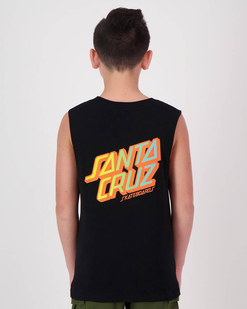 Santa Cruz Boys' Cruz Stack Fade Muscle Tank for Mens