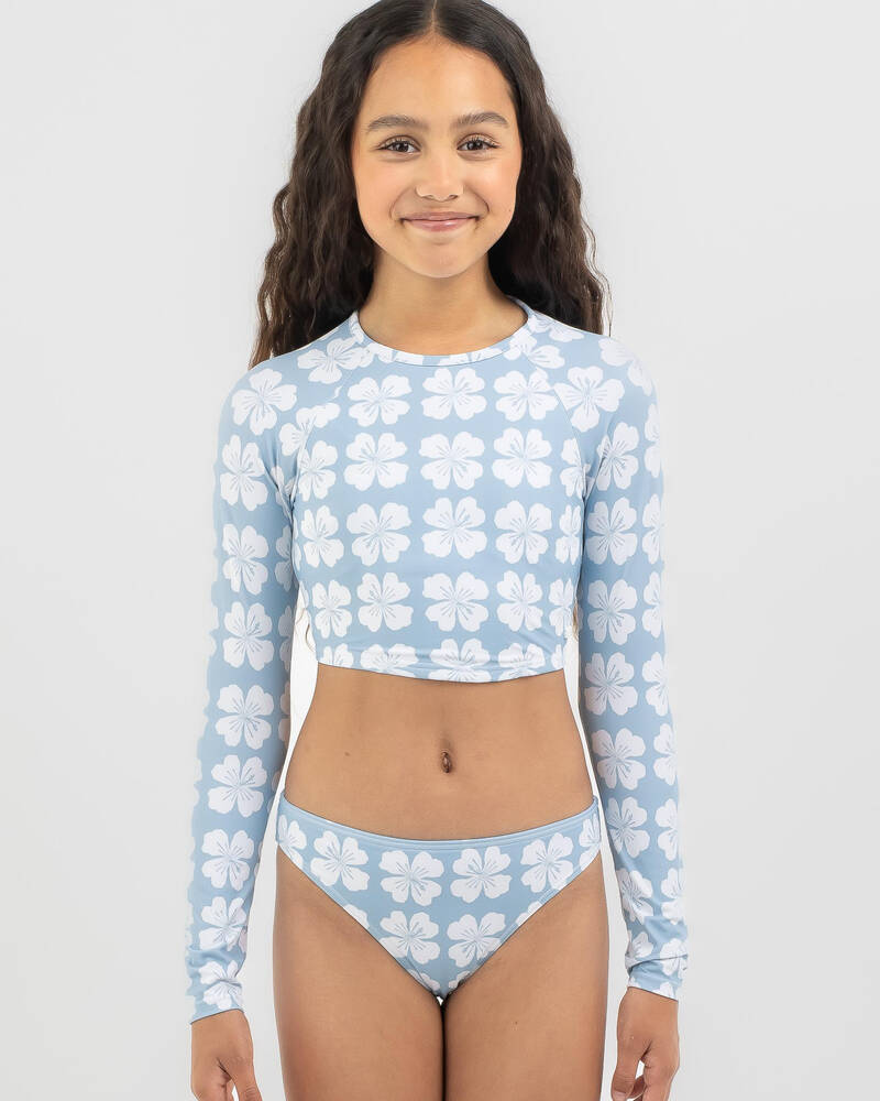 Roxy Girls' Vacation Memories Crop Rash Vest Set for Womens