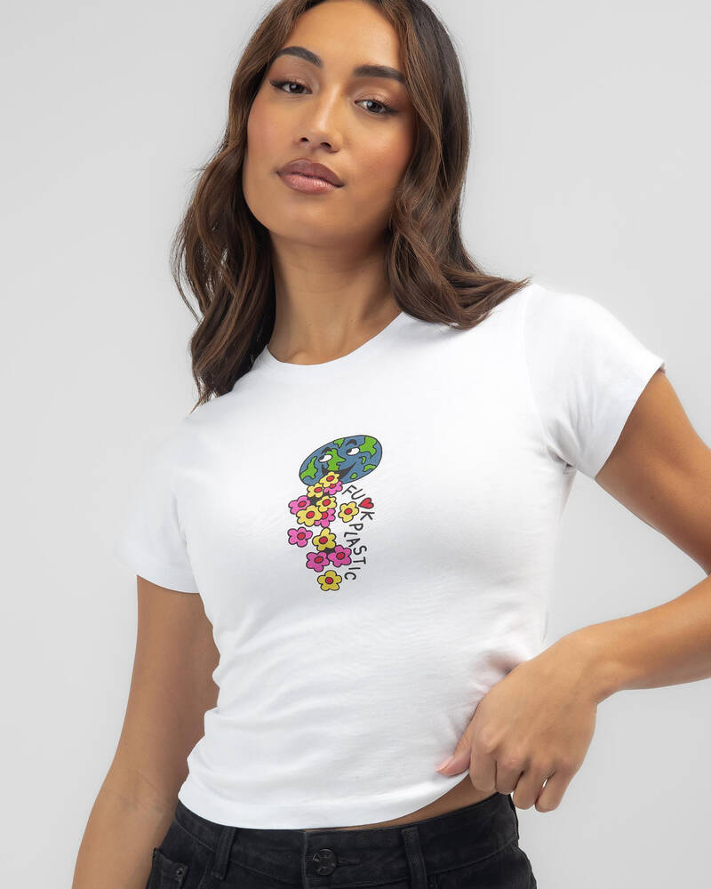 Afends F Plastic Baby Tee for Womens