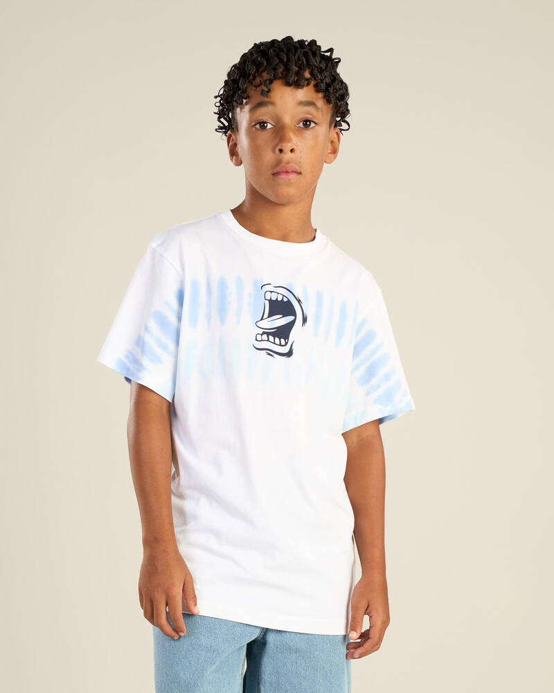 Santa Cruz Boys' Screaming Mouth Mono Strip Front T-Shirt for Mens