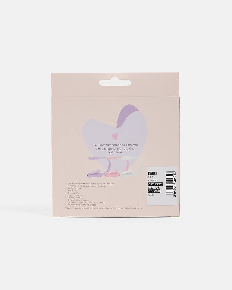 IS Gift Flexi Clip On Rechargeable Book Light for Womens
