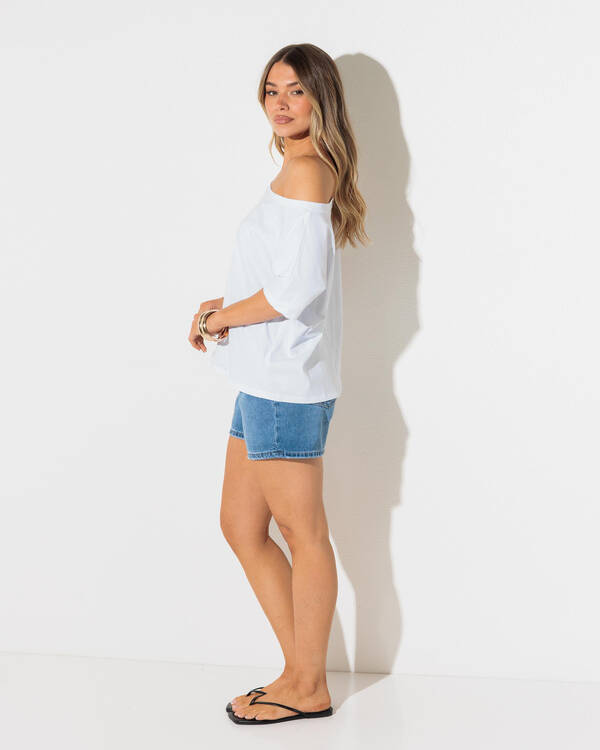 Ava And Ever Raven Off Shoulder T-Shirt for Womens