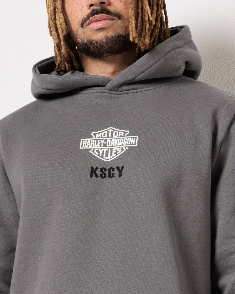 Kiss Chacey Hog Duel Curved Hoodie x Harley Davidson for Mens