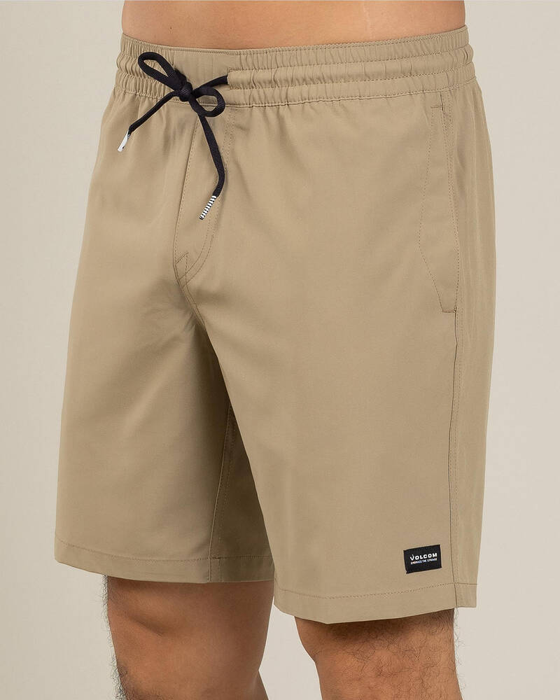 Volcom Stones Hybrid Elastic Waist Shorts for Mens