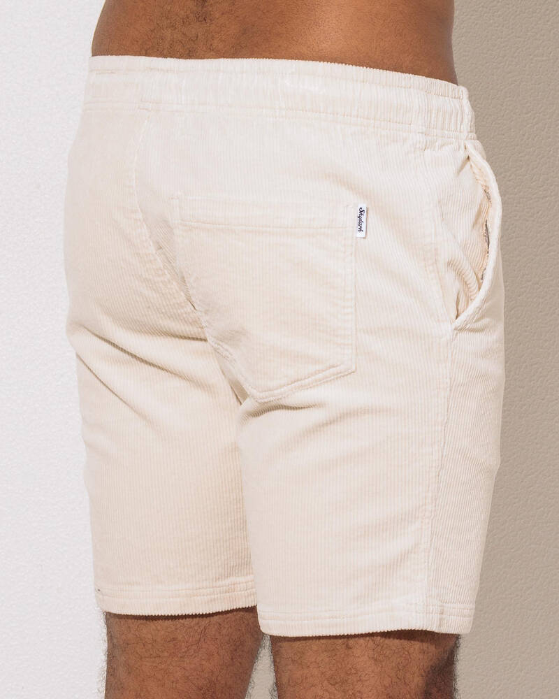 Skylark Shale Elastic Waist Shorts for Mens