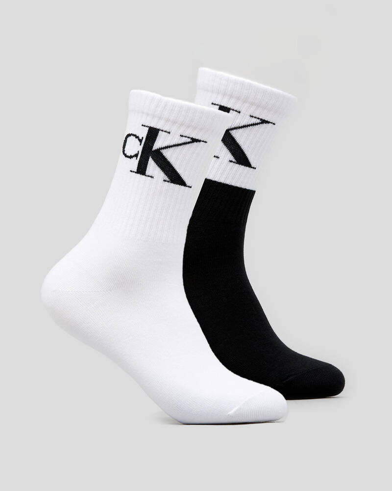 Calvin Klein Womens Casual Monogram Sock Pack for Womens