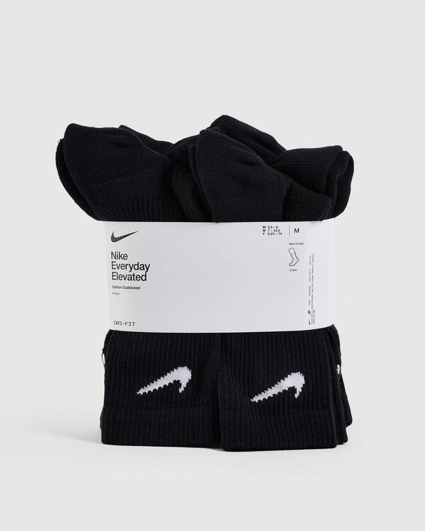 Nike Women's Everyday Plus Cushioned Training Crew Sock Pack for Womens