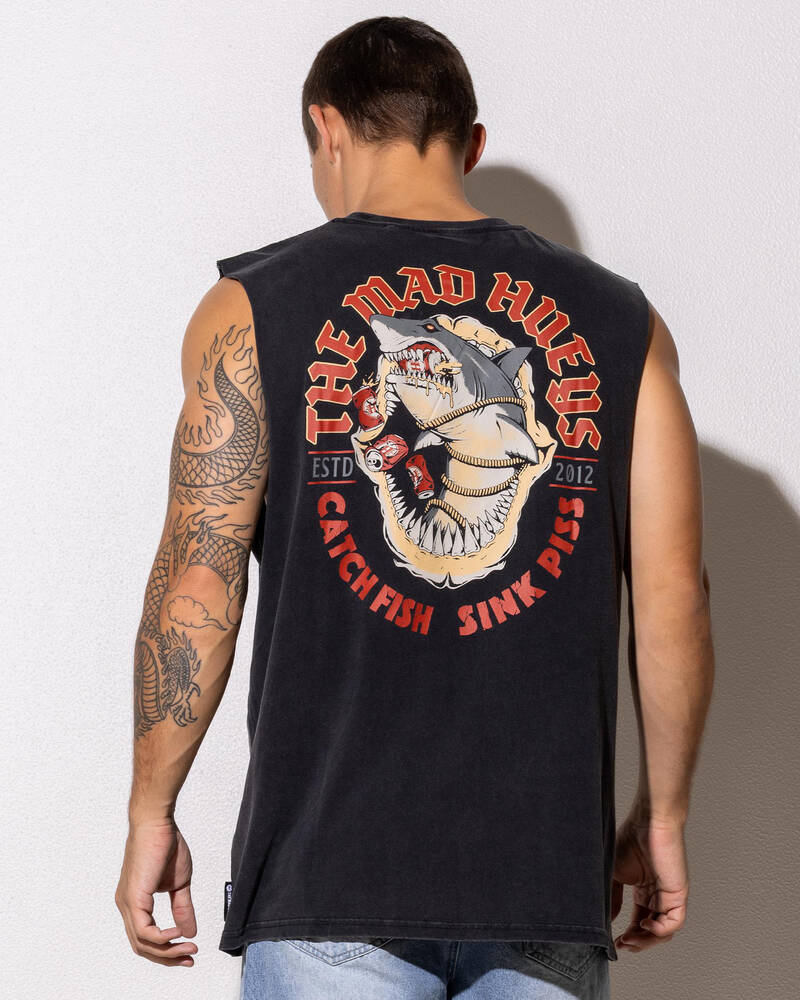 The Mad Hueys Shark Tins Muscle Tank for Mens