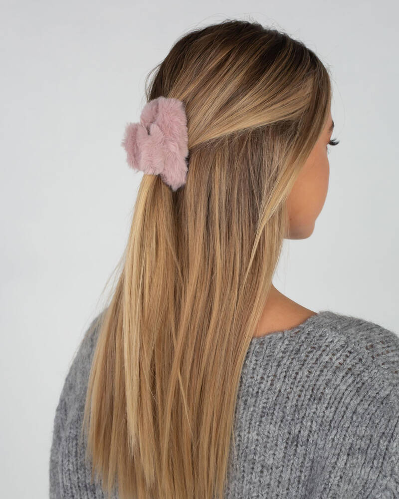 Karyn In LA Furry Hair Claw Clip for Womens