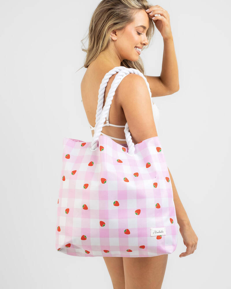Mooloola Strawberry Kiss Beach Bag for Womens