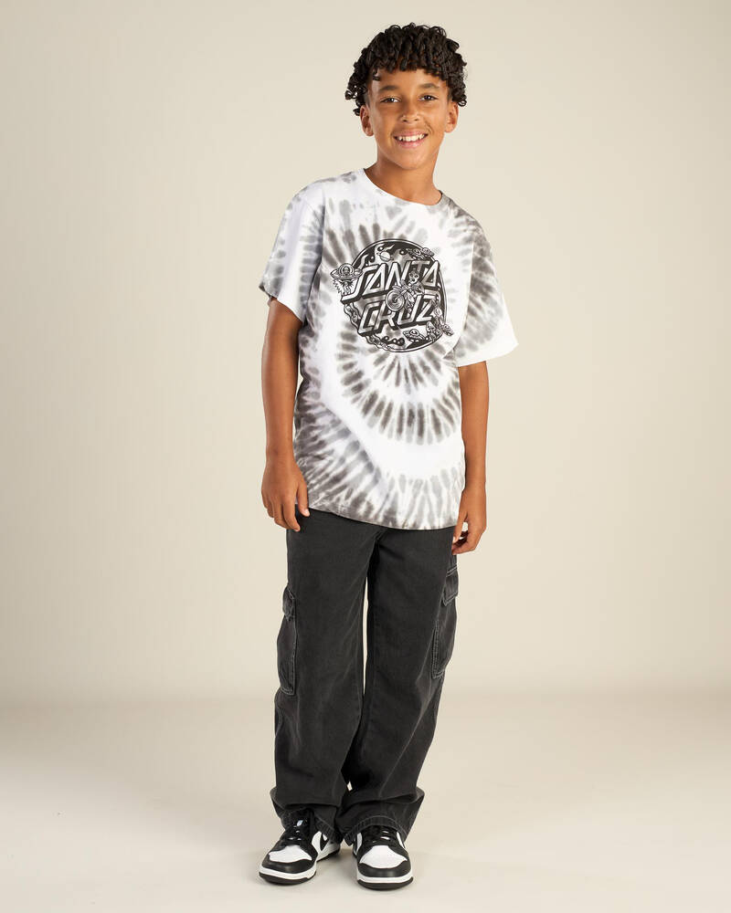 Santa Cruz Boys' Winkowski Dope Planet 2 Dot Mono Front T-Shirt for Mens