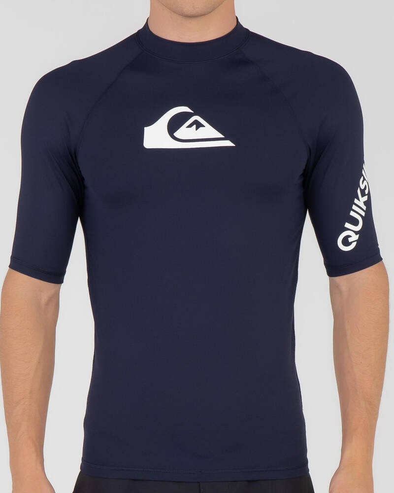 Quiksilver Mens' All Time Short Sleeve Rash Vest for Mens