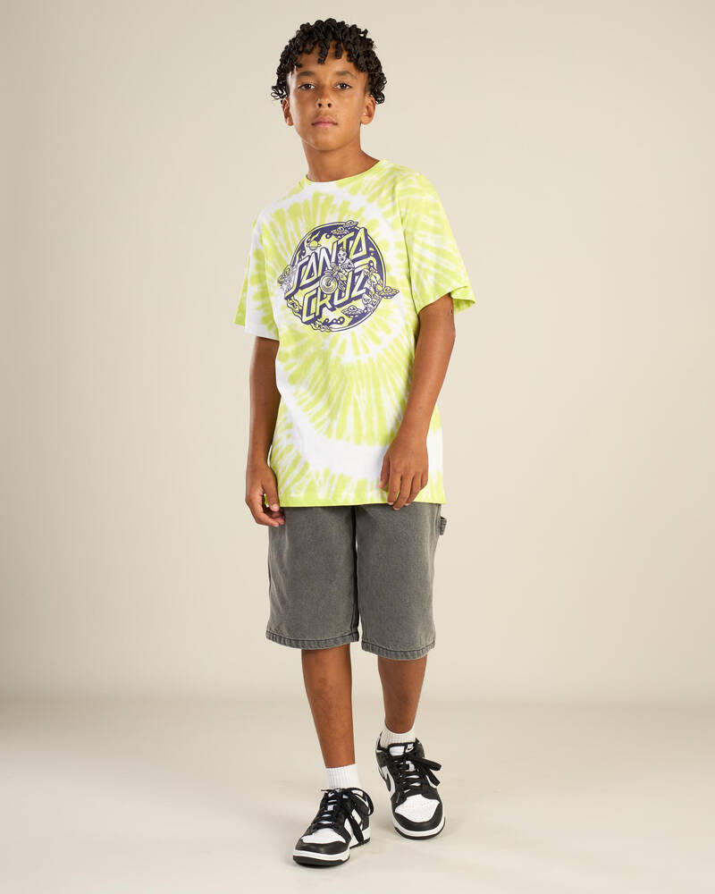 Santa Cruz Boys' Winkowski Dope Planet 2 Dot Mono Front T-Shirt for Mens