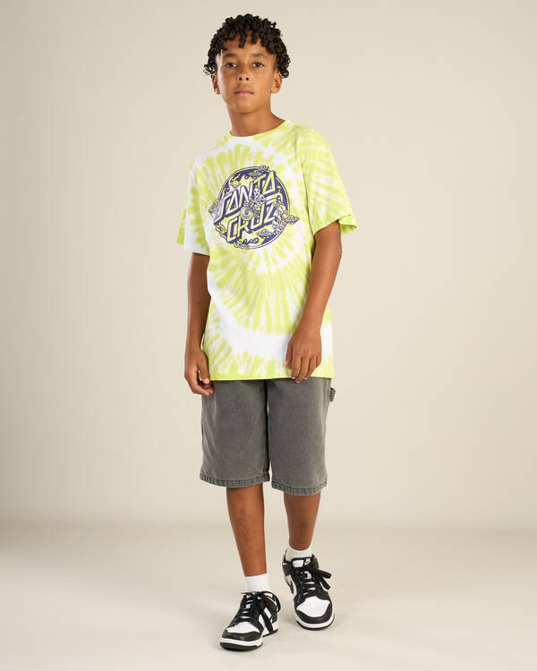 Santa Cruz Boys' Winkowski Dope Planet 2 Dot Mono Front T-Shirt for Mens