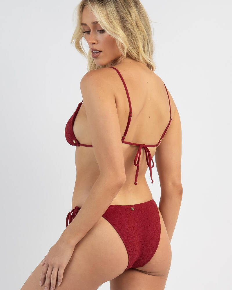 Rusty Sandalwood Triangle Bikini Top for Womens