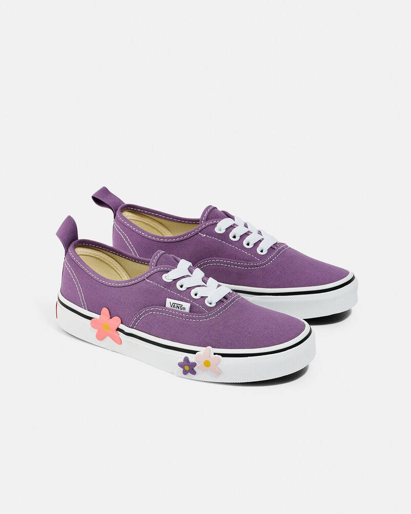 Vans Girls' Authentic Elastic Lace Flower Shoes for Womens