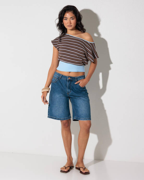 Ava And Ever Levie Stripe Knit Top for Womens