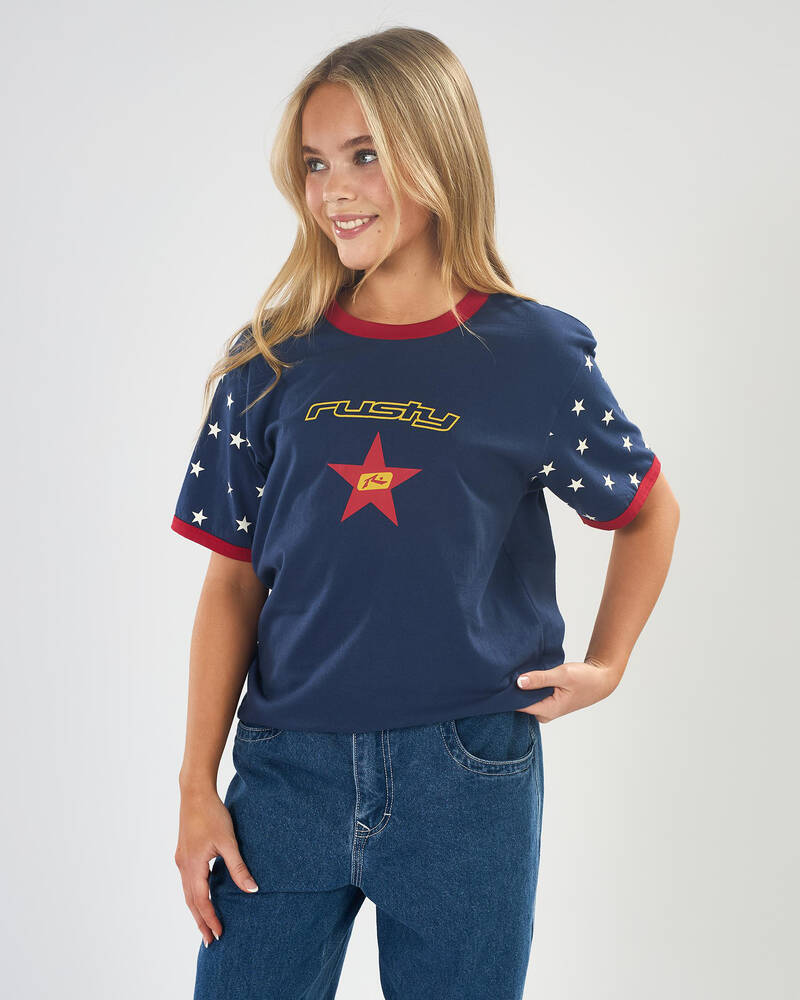 Rusty Girls' Star Boom Bang T-Shirt for Womens