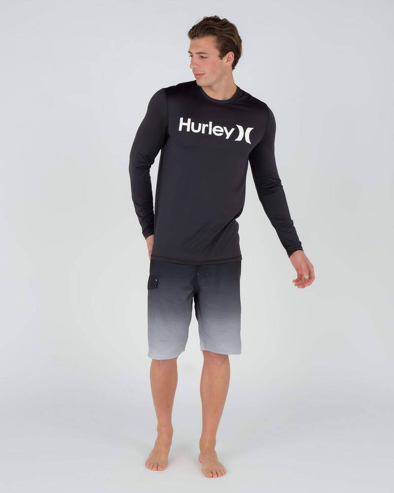 Hurley One & Only Long Sleeve Rash Vest for Mens