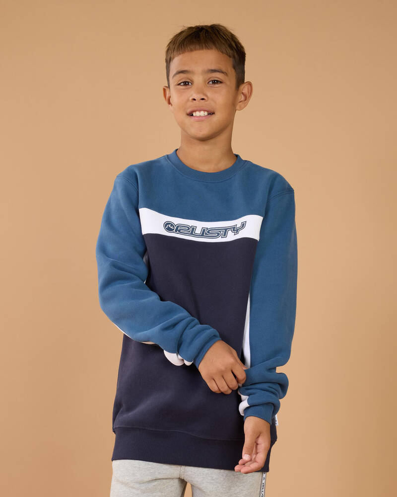 Rusty Boys' Pod Racer Crewneck Sweatshirt for Mens